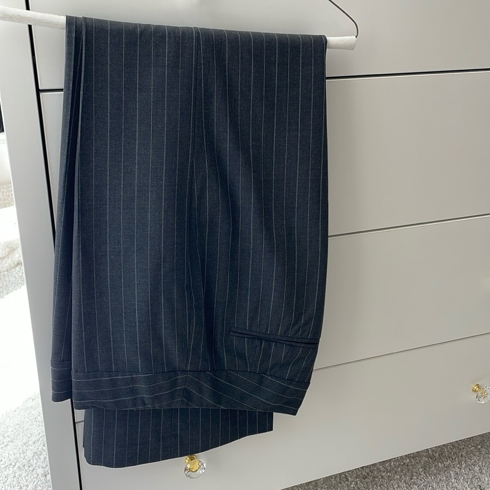 Banana Republic charcoal gray pinstripe trousers